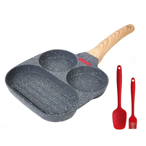 Tykk Omelett Stekepanne med Lokket Nonstick 4 Kopper Pannekakepanne | Skanto