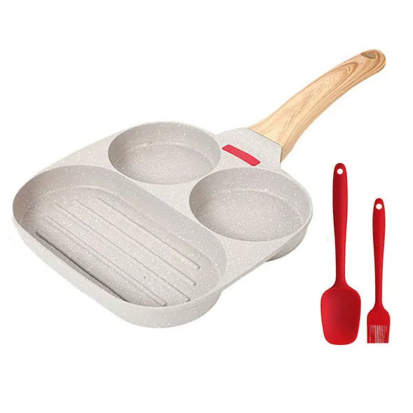 Tykk Omelett Stekepanne med Lokket Nonstick 4 Kopper Pannekakepanne | Skanto