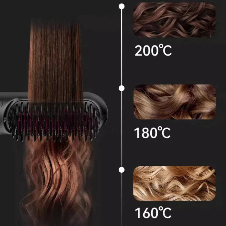Skanto | Tima Styler – Trådløs Hårglatterbørste for Glatt, Frizz-Fri Styling