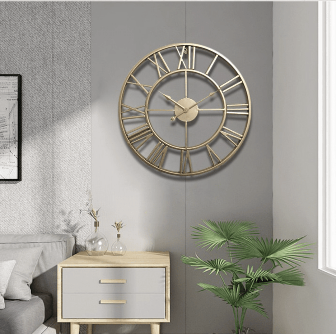 Skanto | TIMEMESH – Skeleton veggklokke med stille, ikke-tikkende mekanisme
