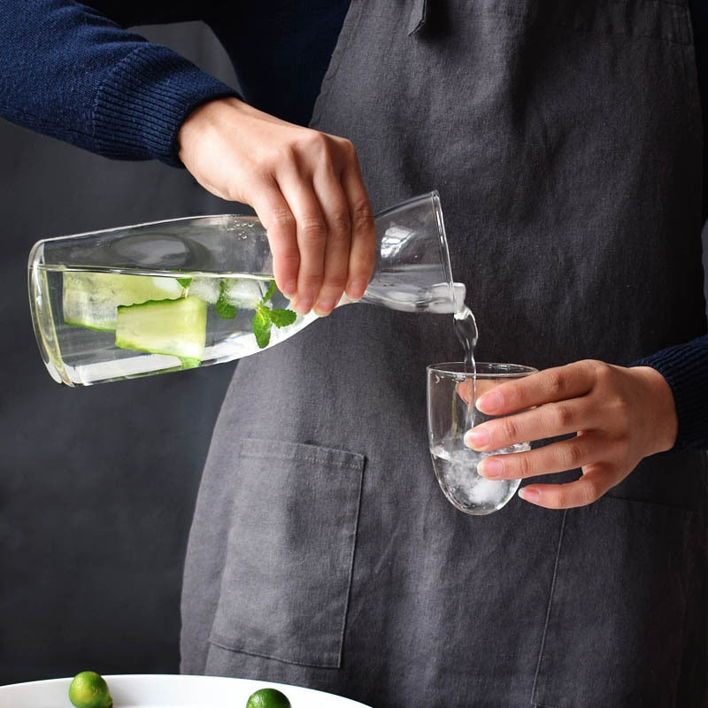 Transparent Glass Cup Creative Glass Heat-Resistant Cold Water Jug | Skanto