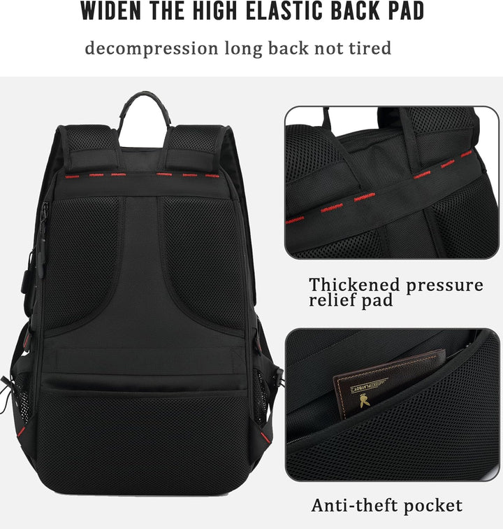 60L Vanntett Reisedatamaskinryggsekk med USB-port og Skoforening | Skanto