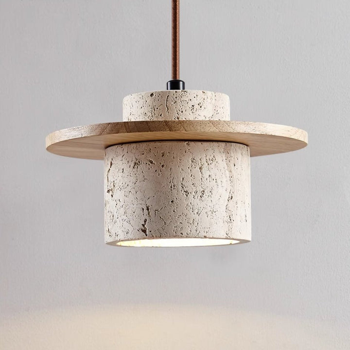 Skanto | Travertin Pendellampe for Naturluksus - StoneGlow