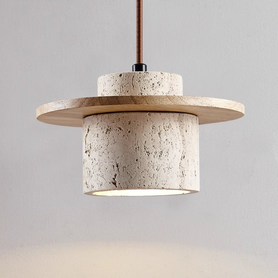 Skanto | Travertin Pendellampe for Naturlig Luksus - StoneGlow