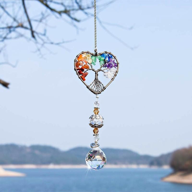 Crystal Wind Chime Tree Of Life Suncatcher | Skanto