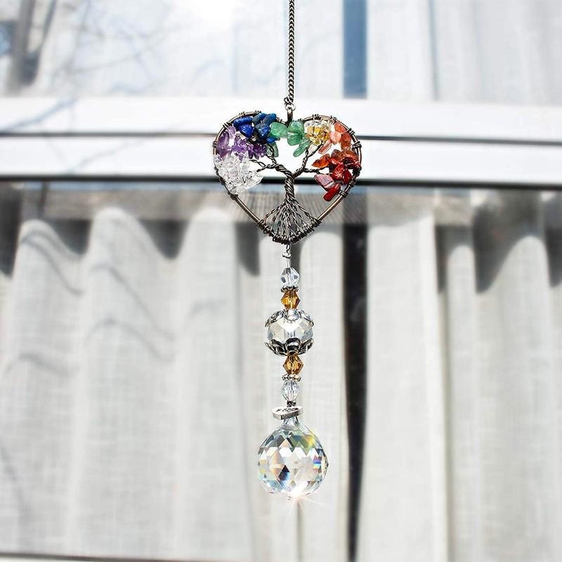 Crystal Wind Chime Tree Of Life Suncatcher | Skanto