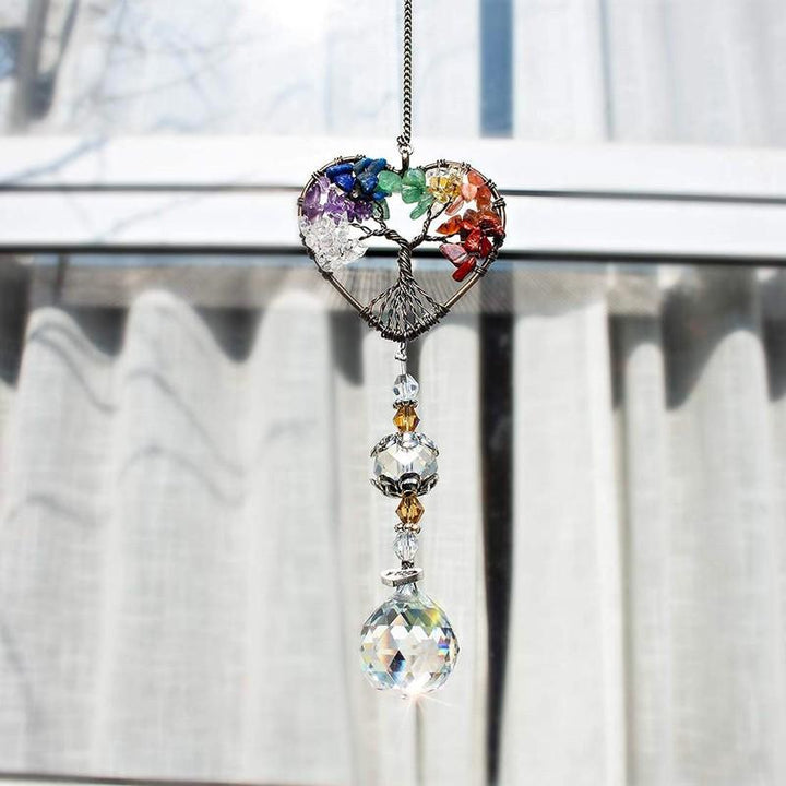 Crystal Wind Chime Tree Of Life Suncatcher | Skanto