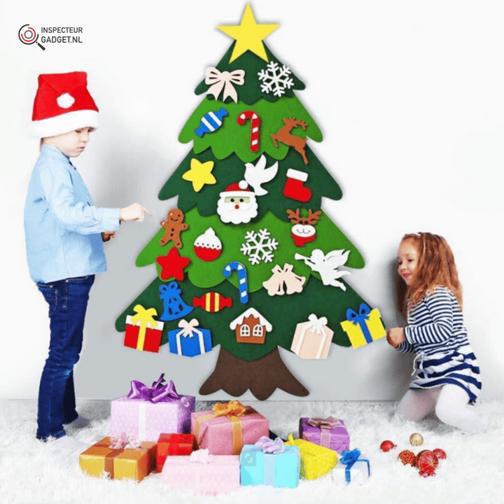 Skanto | TreeJoy Craft Juletræ – Kreativ DIY Uldtræ for Barn med 25 Dekorasjoner