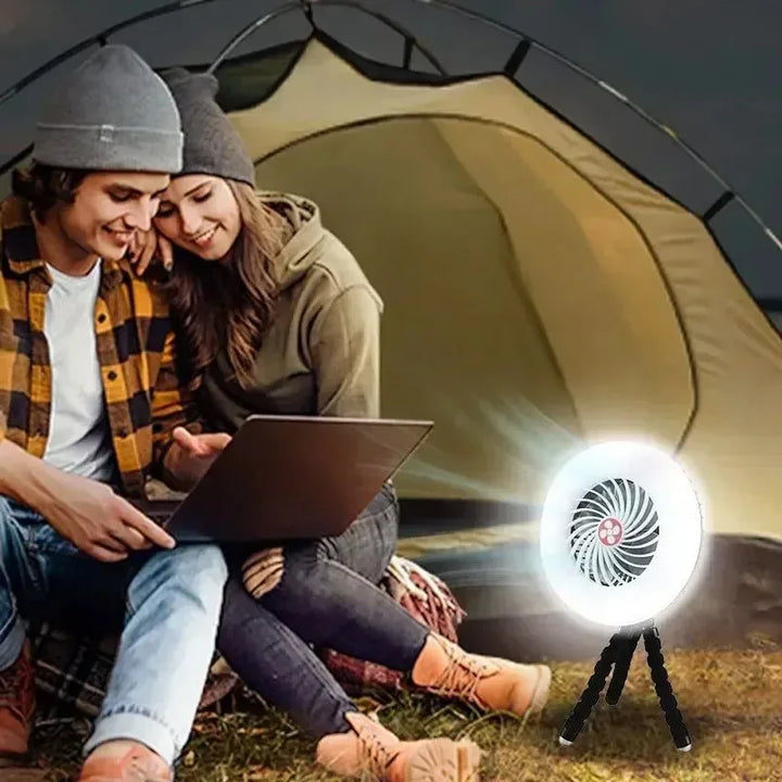 Multifunksjonelt Campingverktøy - TYPE-C/solenergidrevet ladning LED campinglys vifte | Skanto