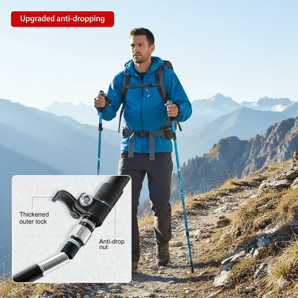 Skanto | TREKLIGHT POLER – Ultralette sammenleggbare turstenger for fotturer og camping