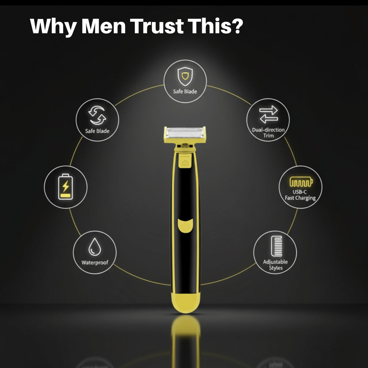 Norvo | TrimVance Elite Kroppstrimmer | All-in-one våt og tørr elektrisk barbermaskin for glatt kroppstell