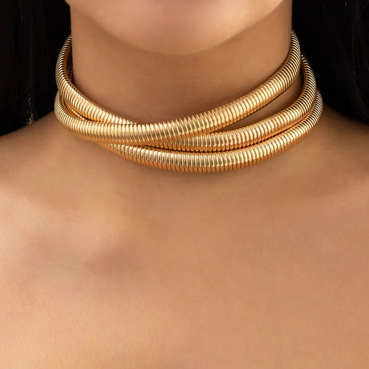 Skanto | Trippel Lag Stable Chunky Choker Halskjede
