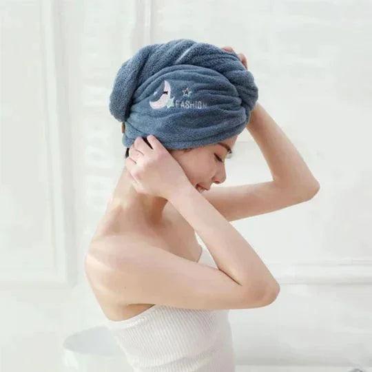 Skanto | Mikrofiber Hårhåndkle med Justerbar Lukking