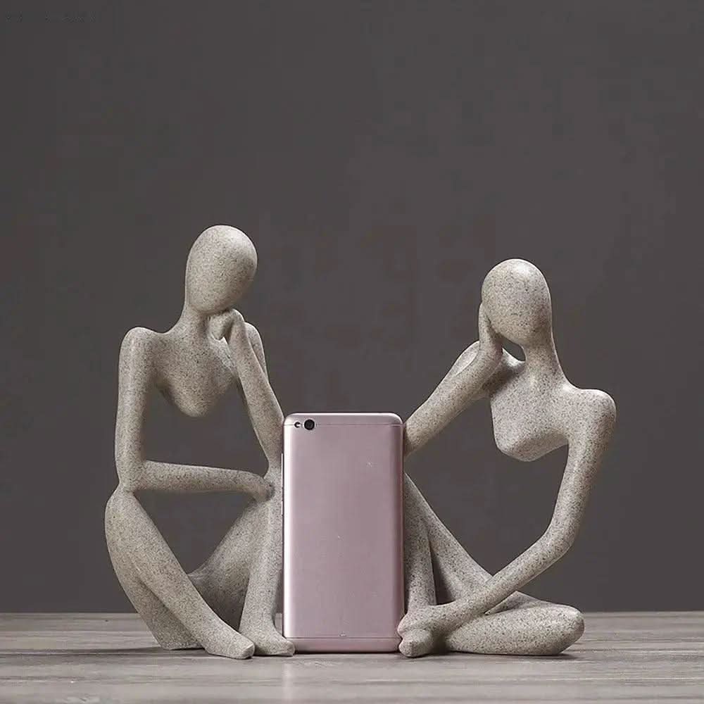 Skanto | Abstract Thinker Resin Sculpture – Hjemmedekorasjon