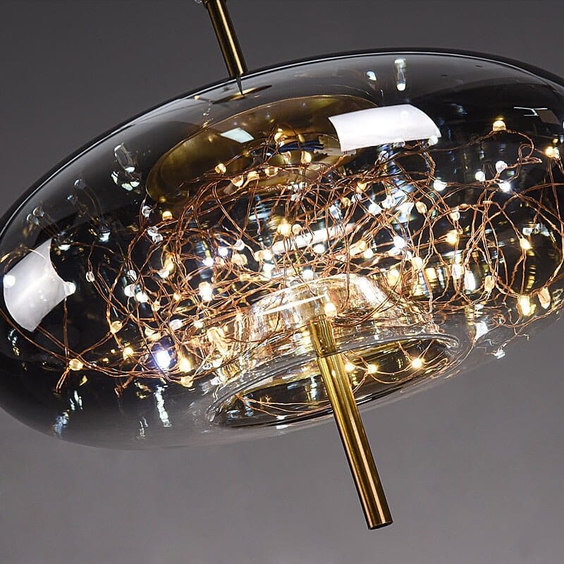 Skanto | Elegant hengende lampe med glasskjerm og fe-motiv