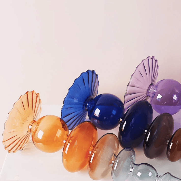 Skanto | Tofarget Glass Klassisk Håndverkslysholder