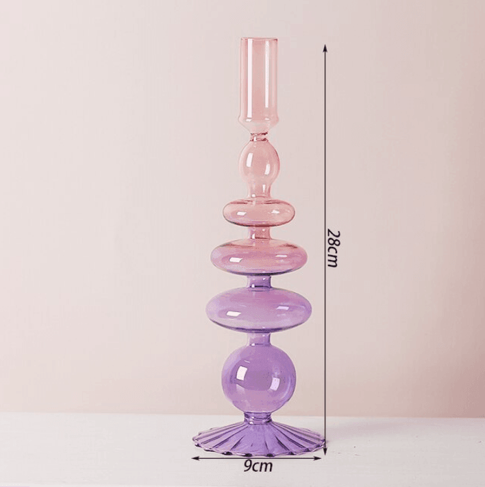 Skanto | Tofarget Glass Klassisk Håndverkslysholder