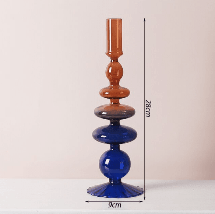 Skanto | Tofarget Glass Klassisk Håndverkslysholder