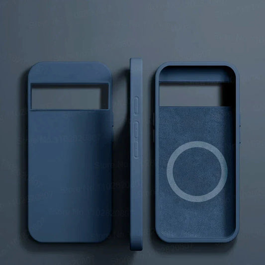 Luksus Magsafe Magnetisk Etui For Google Pixel 8 7 6 Silikon Trådløs Lading Sjokkresistent Etui