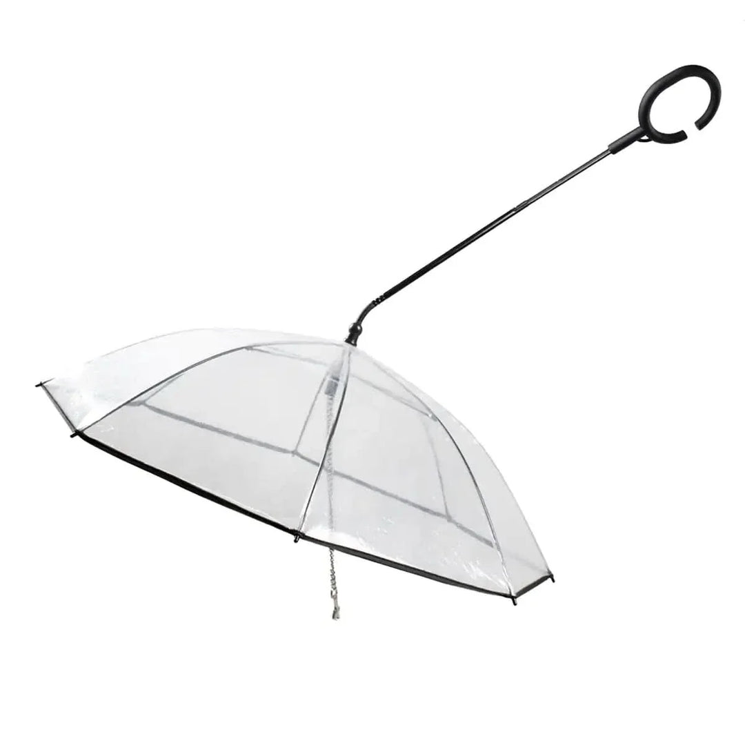 Transparenter Regenschirm für Hunde