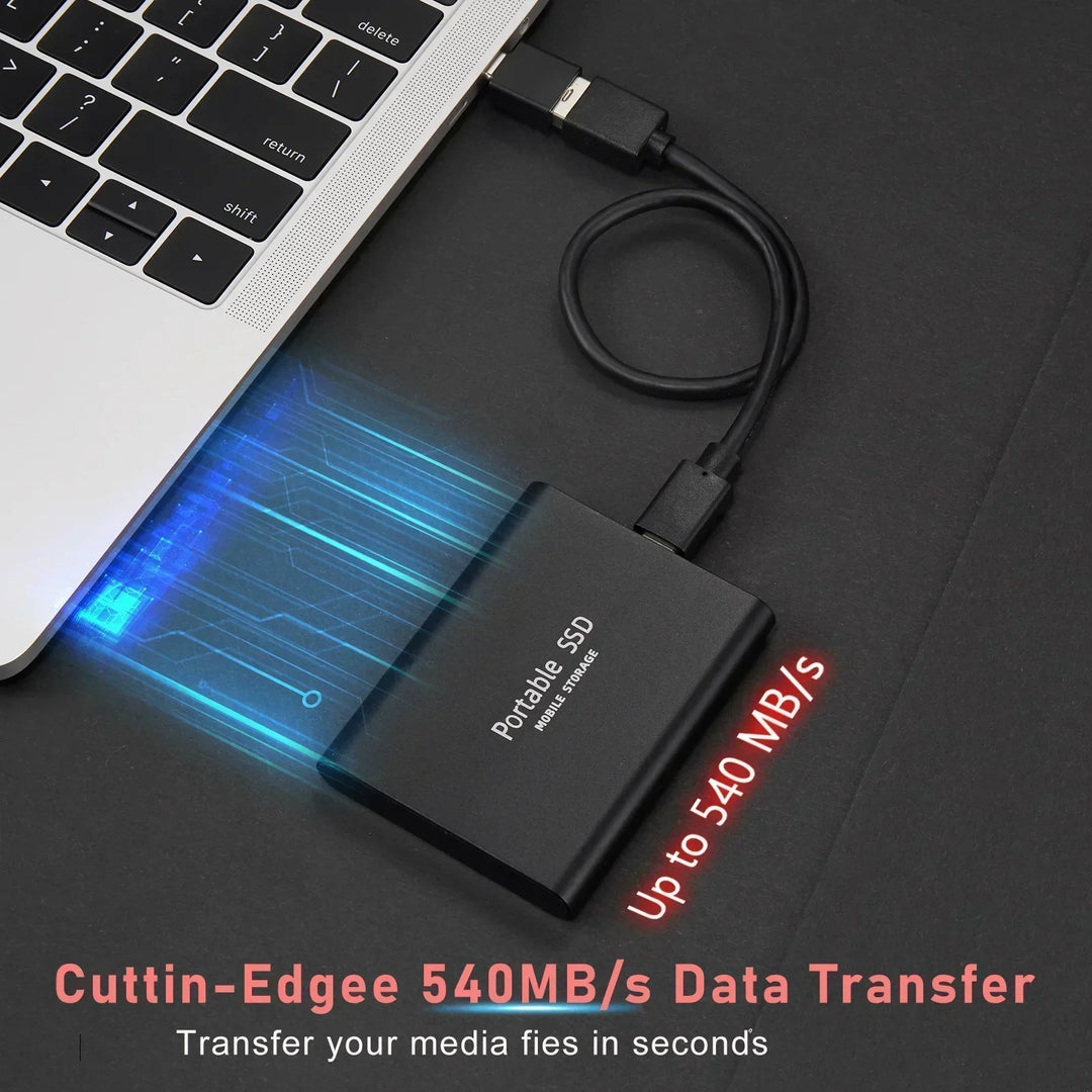 Tragbare ekstern SSD | Schneller USB 3.1 Typ-C-Speicher | Til 128 GB