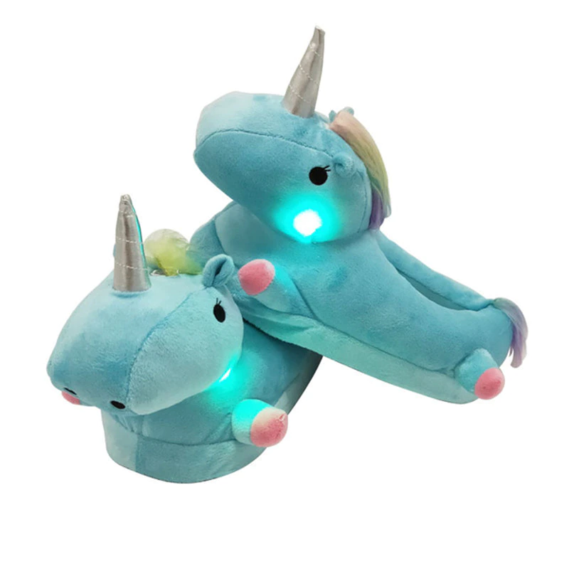 Norvo | Enhjørning tøfler med fantastisk belysning