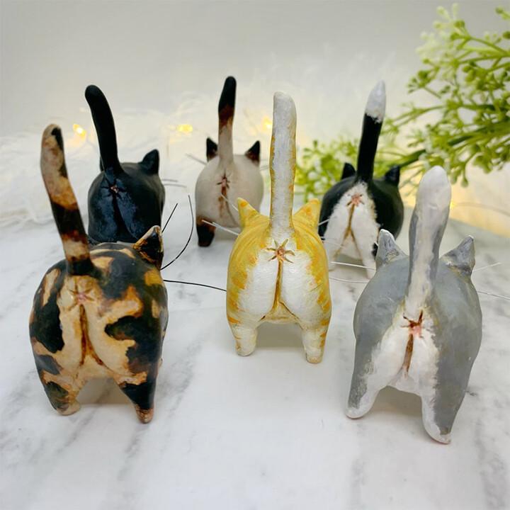 Unik Håndlaget Katte Juleornament - Purrfect Ferie Oppheng Skanto
