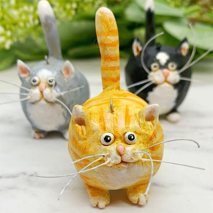 Unik Håndlaget Katte Juleornament - Purrfect Ferie Oppheng Skanto