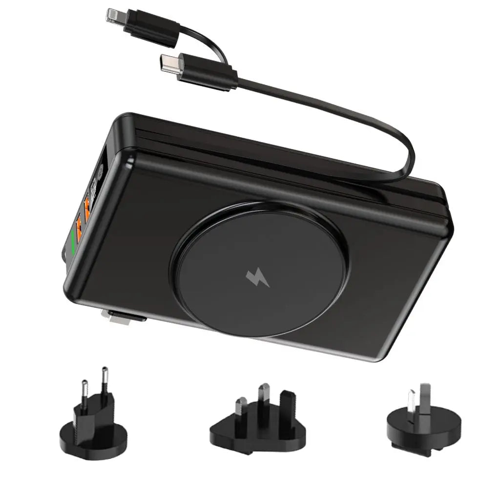 Skanto | EnergieMate 5-i-1 Powerbank – 15 000mAh med hurtigladerfunksjon