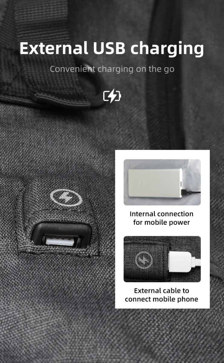 Skanto | URBANTRAIL Rolltop Ryggsekk – Utvidbar og Vanntett Reiseryggsekk med USB-port og Laptoppose