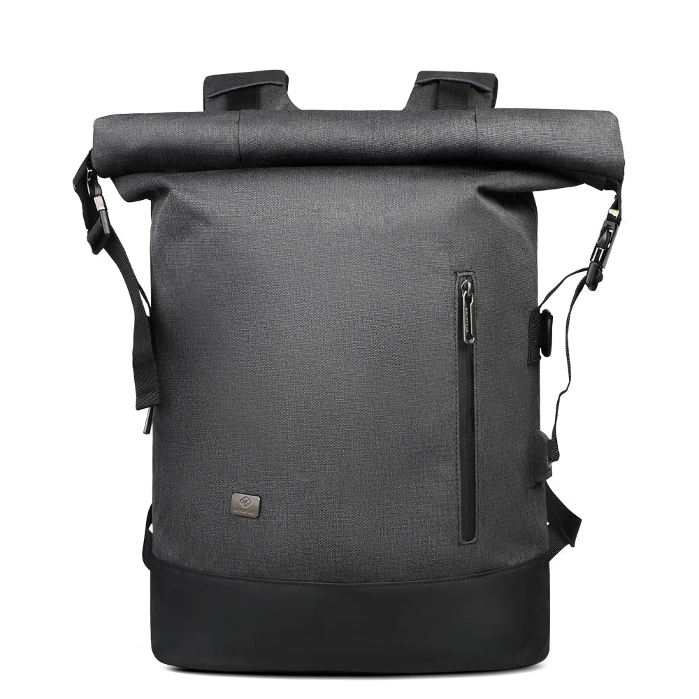 Skanto | URBANTRAIL Rolltop Ryggsekk – Utvidbar og Vanntett Reiseryggsekk med USB-port og Laptoppose
