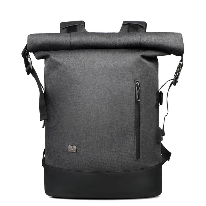 Skanto | URBANTRAIL Rolltop Ryggsekk – Utvidbar og Vanntett Reiseryggsekk med USB-port og Laptoppose