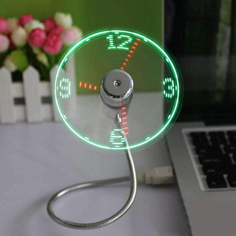 Skanto | Mini LED Lyss USB Vifte Klokke Høy Kvalitet