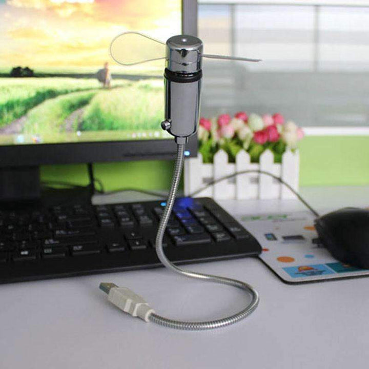 Skanto | Mini LED Lyss USB Vifte Klokke Høy Kvalitet