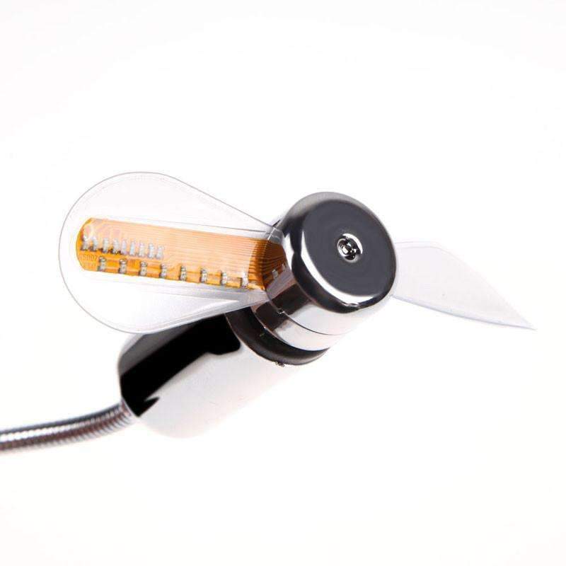 Skanto | Mini LED Lys USB Vifte Klokke Høy Kvalitet