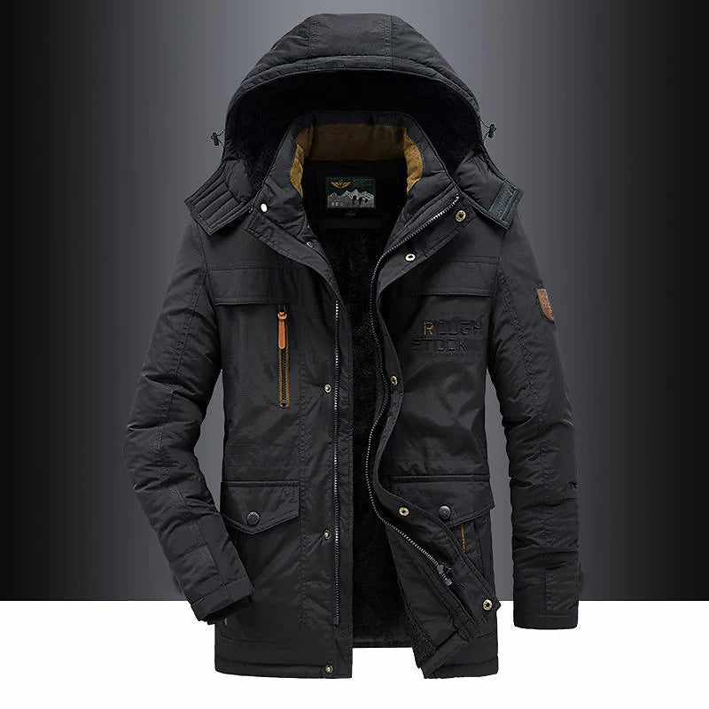 Classic Padded Parka Jacket - Warm Insulated Winter Coat