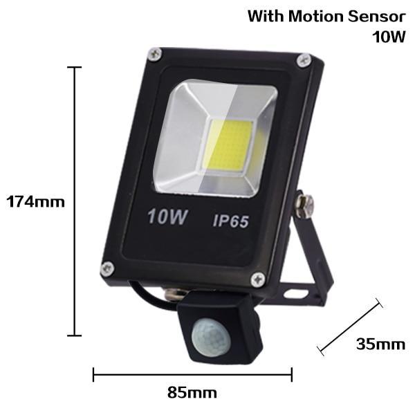 Skanto | Bevegelsessensor LED Flomlys 10W 30W 50W 220V Flomlys søkelys IP65 Reflektor Utendørs belysning LED utvendig SpotLight