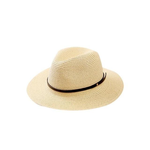 Skanto | Kvinne Wide Brim Straw Panama Roll Up Hat