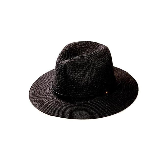 Skanto | Kvinne Wide Brim Straw Panama Roll Up Hat