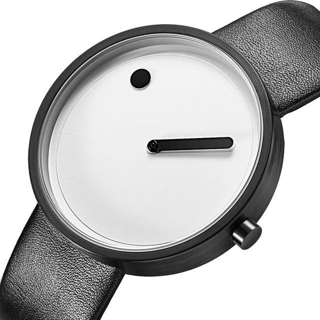 Skanto | IcoolGadgets Kvarts klokke menn Luksus Casual Svart Japan kvarts klokke Enkel Designer Moteklokke mann