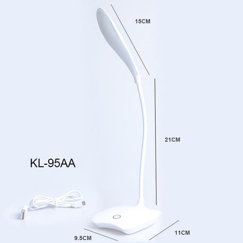Skanto | Fleksibel 14 LED Stående Skrivebordslampe Moderne Berøringsbryter 3 Moduser Dimmer USB Oppladbar Leselys Studielampe for Soverom