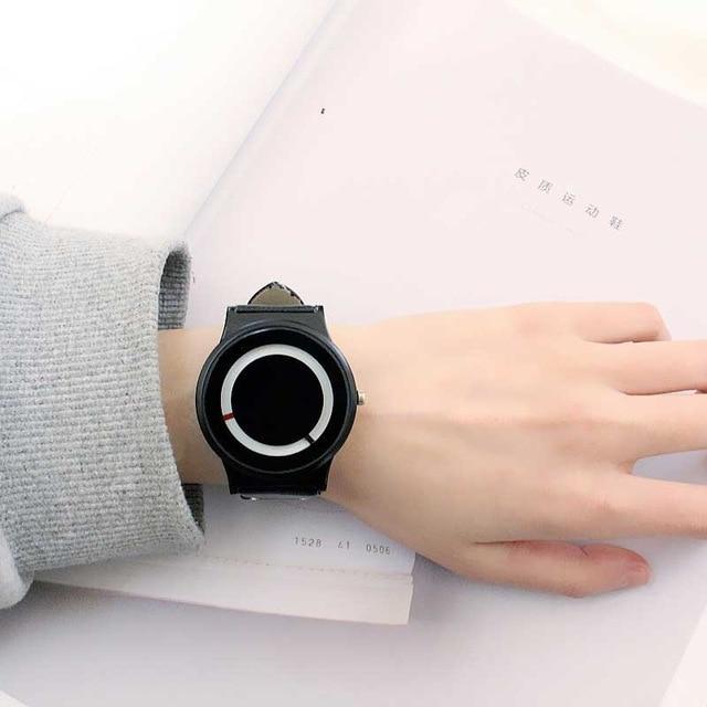 Skanto | IcoolGadgets Ny ankomst Trend ingen pekeren Konsept klokke Enkel kreativ merke Kvinne Menn klokker Relogio Feminino