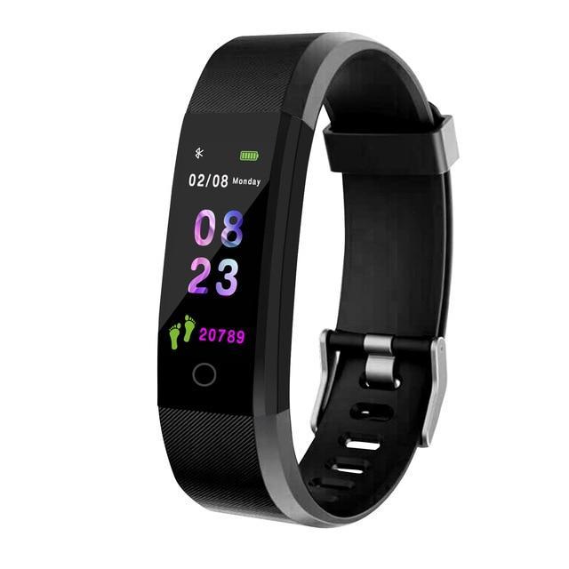 Skanto | Smart armbånd fitness tracker Klokke Helse Pulsbånd Blodtrykk Vanntett Smart armbånd for Menn Kvinner Smartband