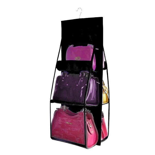 Skanto | Hengende Handy Handbag Organizer 6 Lommer Gjennomsiktig Oppbevaring Garderobe