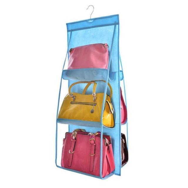 Skanto | Hengende Handy Handbag Organizer 6 Lommer Gjennomsiktig Oppbevaring Klesskap