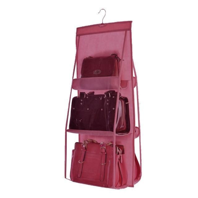 Norvo | Hengende Handy Handbag Organizer 6 Lommer Gjennomsiktig Oppbevaring Garderobe