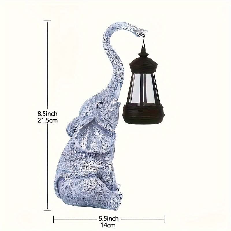 Skanto | Solar Elephant Garden Lamp – Varm ambient belysning