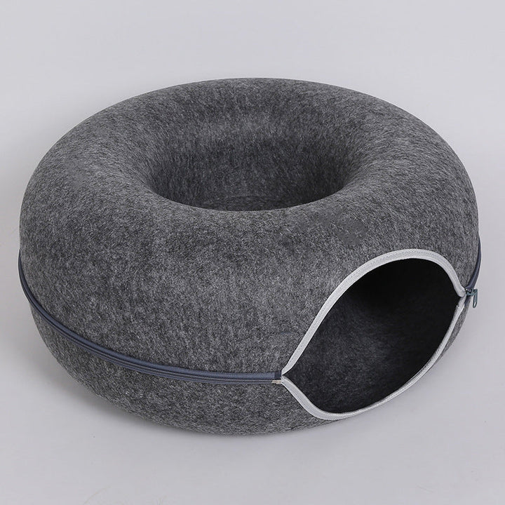 2-i-1 Donut Katt Bed Skanto