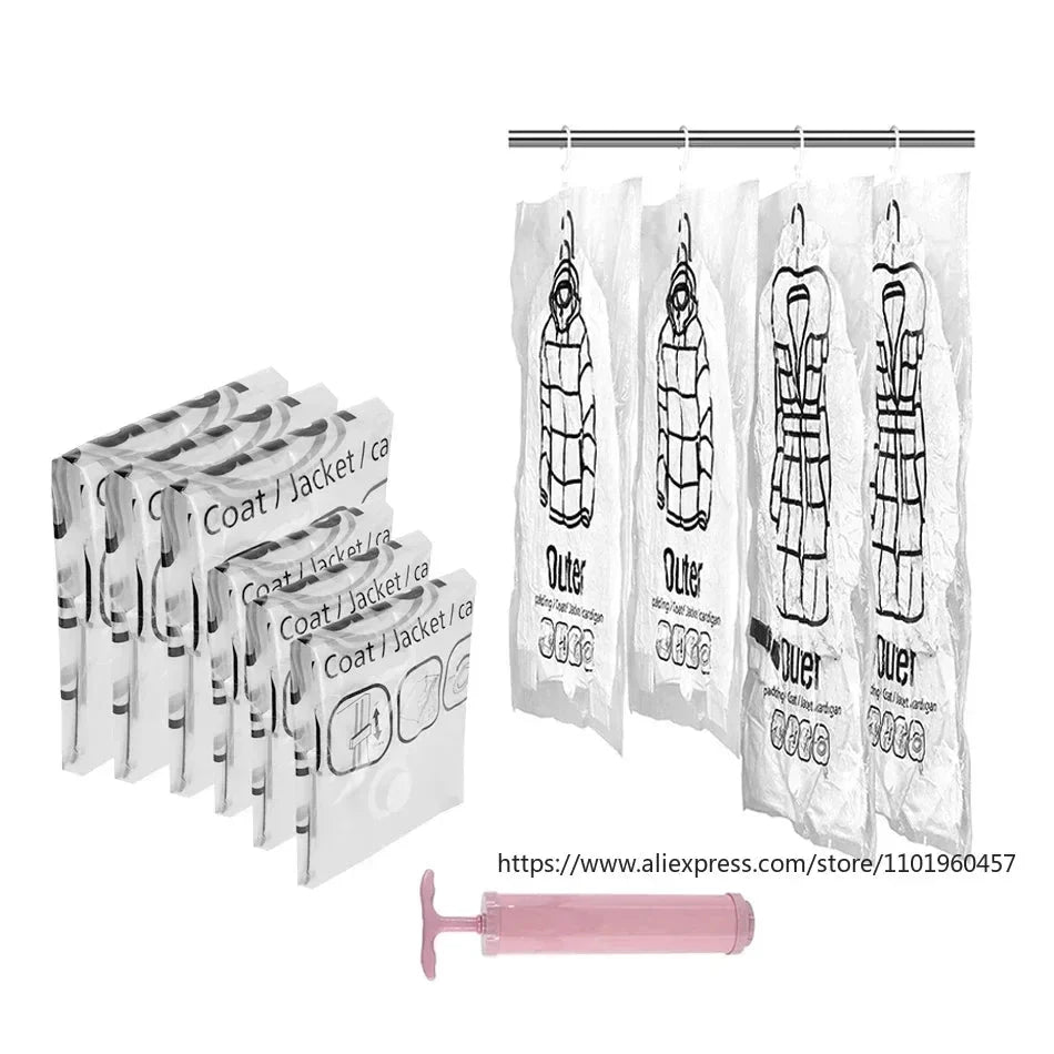 Norvo | Vakuumoppbevaringsposer – Plassbesparende Klærorganisator – Støv- og Fuktbeskyttelse – Gjenvinnbar Garderobeløsning