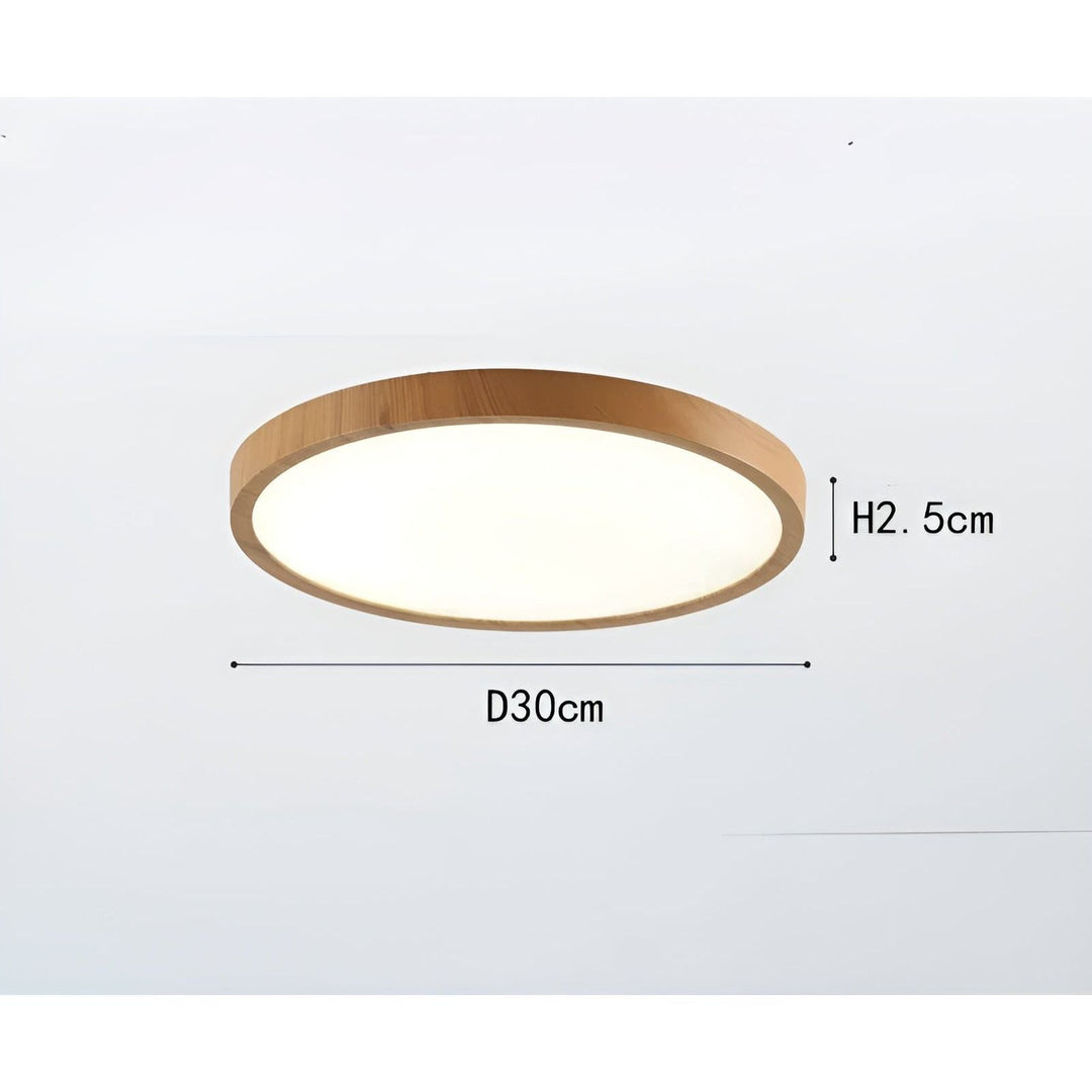 GrainGlow Light – Moderne, ultratynn taklampe i tre